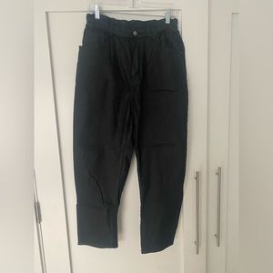 Zara barrel coated pant